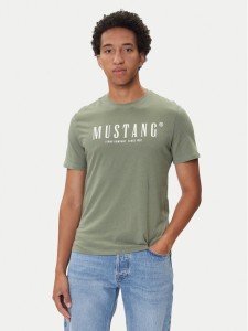Mustang T-Shirt Austin 1016853 Zielony Regular Fit