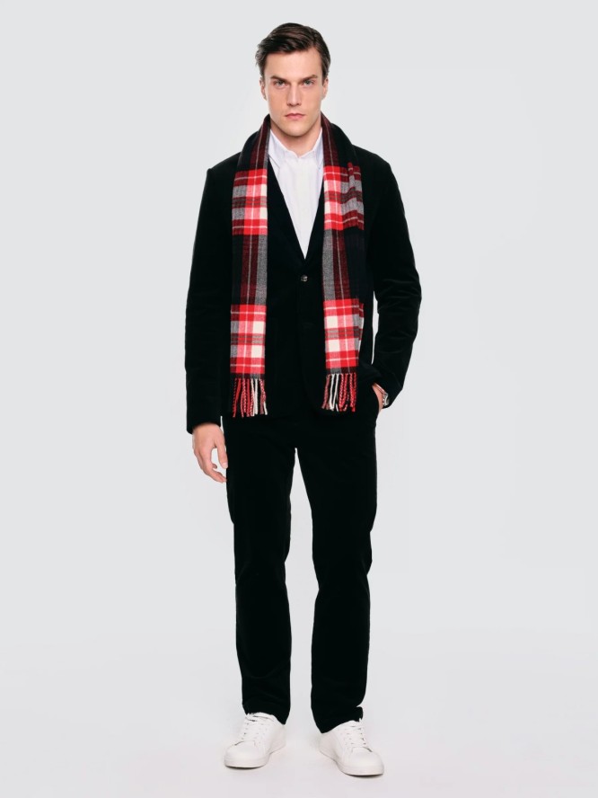 Marynarka męska sztruksowa czarna Pilos 906