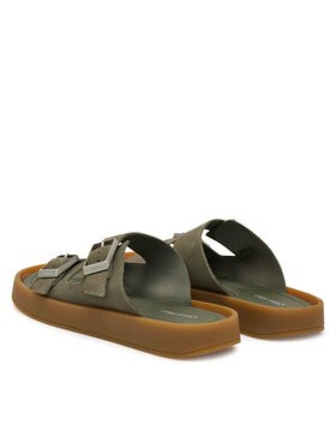 Calvin Klein Klapki Ergon Double Bar Sandal Su HM0HM02094 Zielony