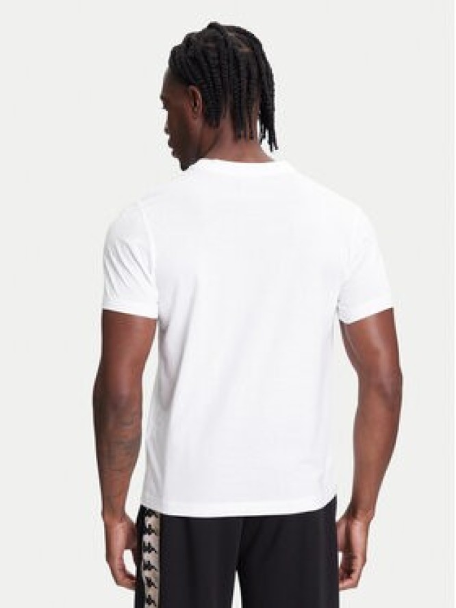 Kappa T-Shirt Logo Korpo Cafers 304J150 Biały Slim Fit