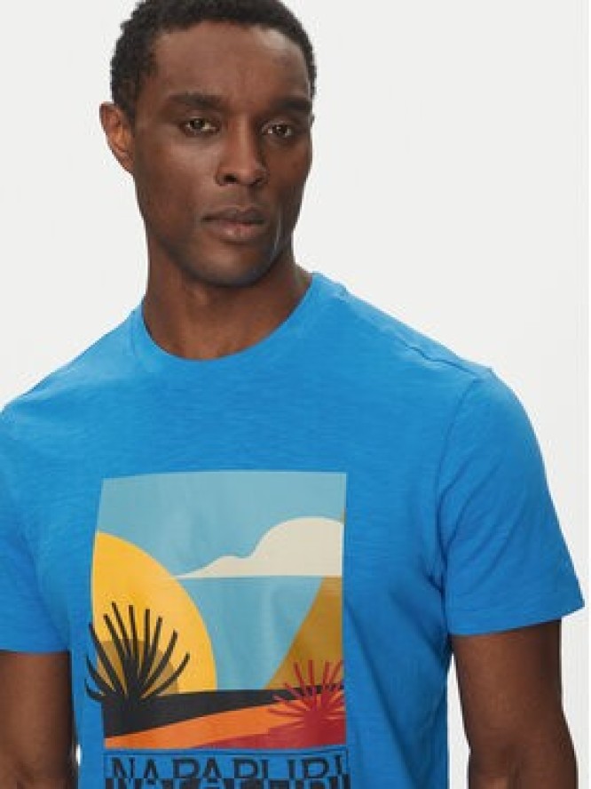 Napapijri T-Shirt S-Arbia NP0A4IE3 Niebieski Regular Fit