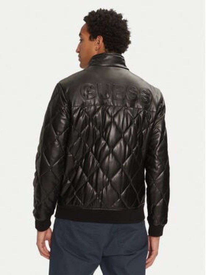 Guess Kurtka z imitacji skóry M4BL28 WGJ60 Czarny Regular Fit