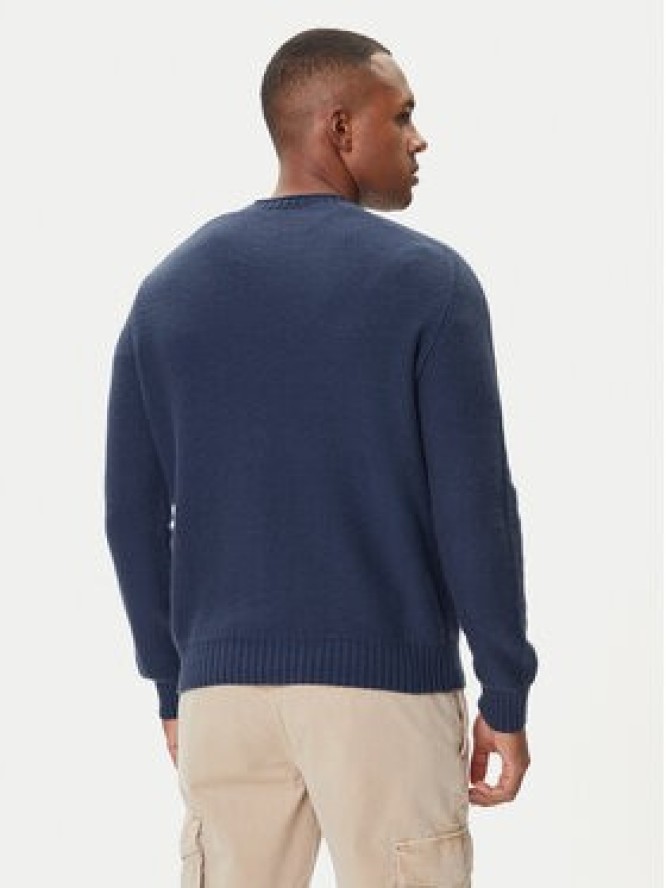 Aeronautica Militare Sweter 252MA1586UL00904 Granatowy Regular Fit