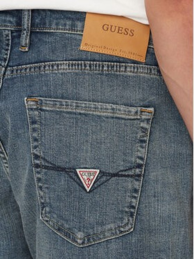 Guess Szorty jeansowe M6GD27 D0777 Niebieski Regular Fit