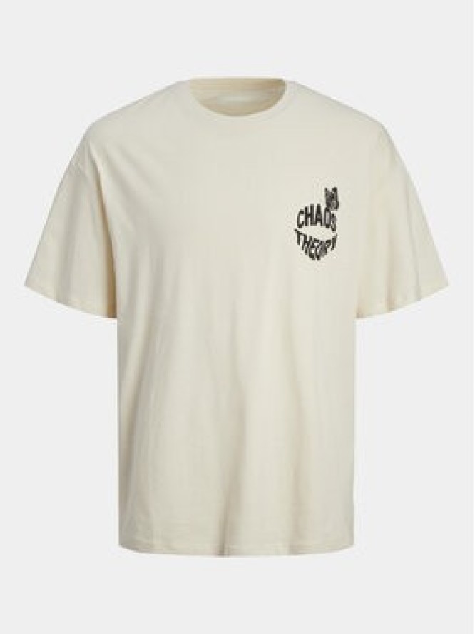 Jack & Jones T-Shirt Jorfrutti 12256926 Écru Wide Fit