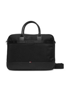 Tommy Hilfiger Torba na laptopa Th Nylon Travel Computer Bag AM0AM13470 Czarny