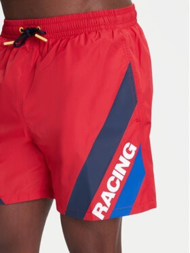 Pepe Jeans Szorty kąpielowe Red Bull Racing RMB10007 Czerwony Regular Fit