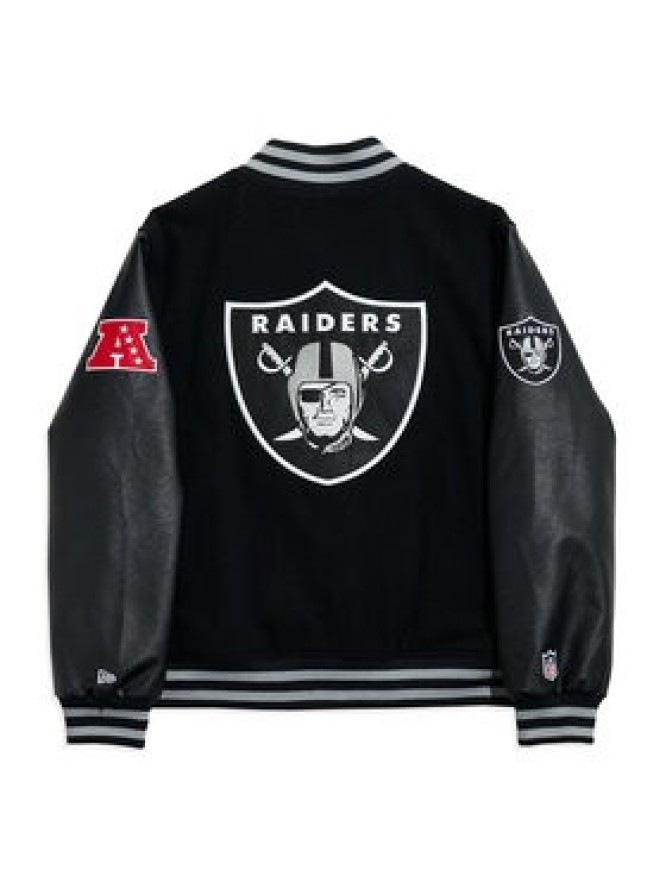 New Era Kurtka bomber New Era NFL Las Vegas Raiders Varsity 60596371 Czarny Regular Fit