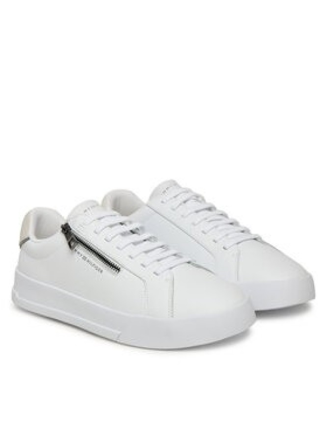 Tommy Hilfiger Sneakersy Th Court Zip FM0FM05730 Biały