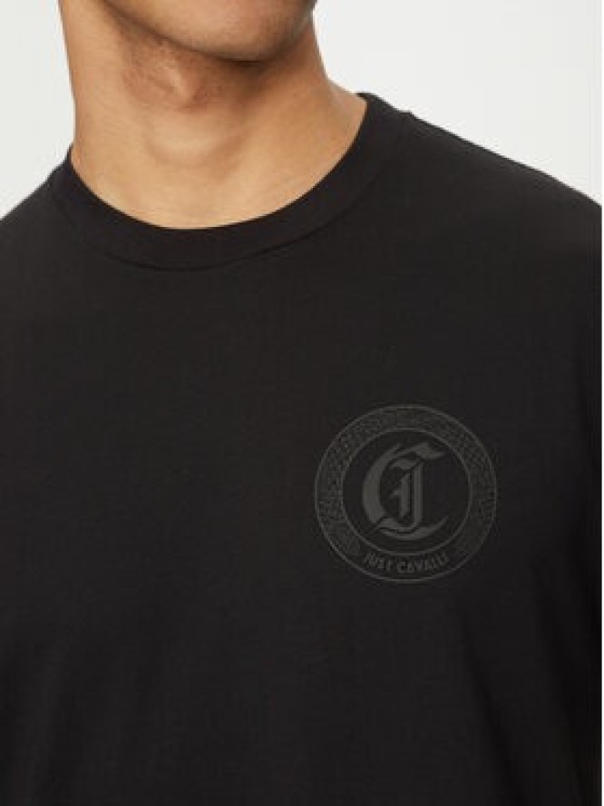 Just Cavalli T-Shirt 78OAHT01 Czarny Regular Fit