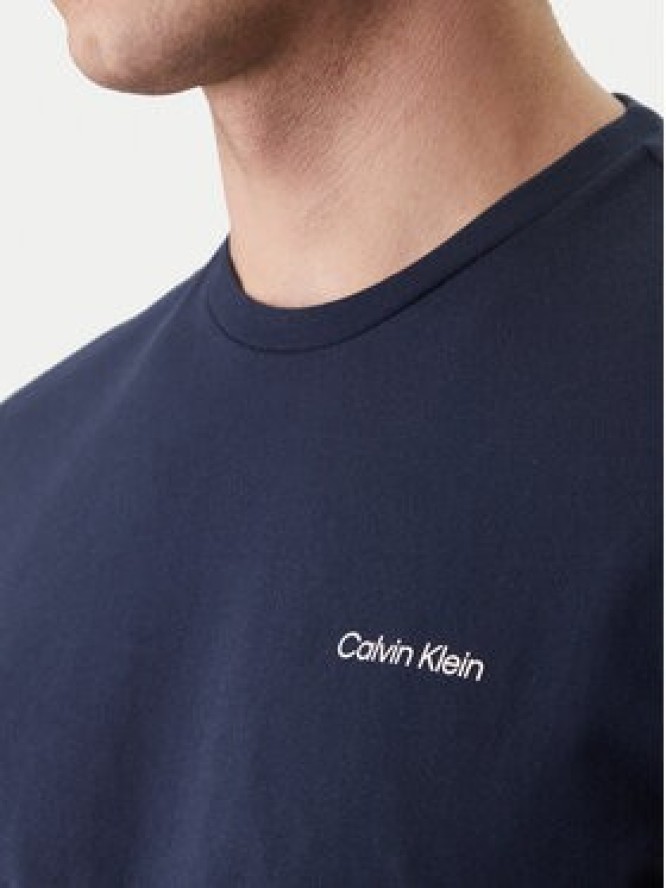 Calvin Klein T-Shirt Micro Logo LV04LC255G Granatowy Regular Fit