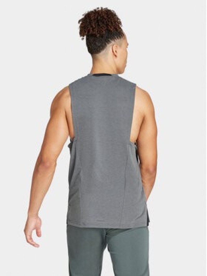 adidas Koszulka techniczna Designed for Training IS3819 Szary Regular Fit