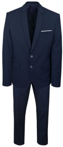 Męski, Taliowany Garnitur (Wesele, Studniówka) - Casino - Granat