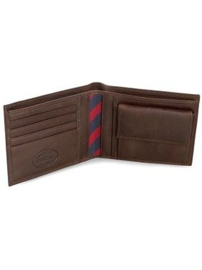 Tommy Hilfiger Portfel Johnson Cc And Coin Pocket AM0AM00659 Brązowy