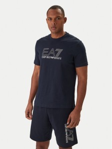 EA7 Emporio Armani T-Shirt 7M001307 AF10375 Granatowy Regular Fit