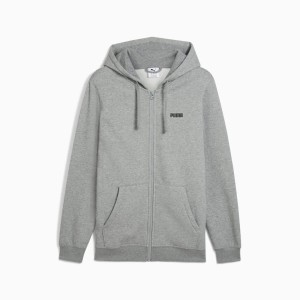 Męska bluza z kapturem Puma ESS SMALL LOGO FZ FL w kolorze szarym, rozmiar S