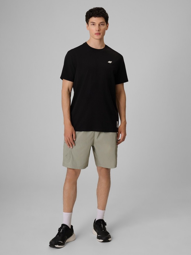 4F T-shirt relaxed z nadrukiem męski - czarny L