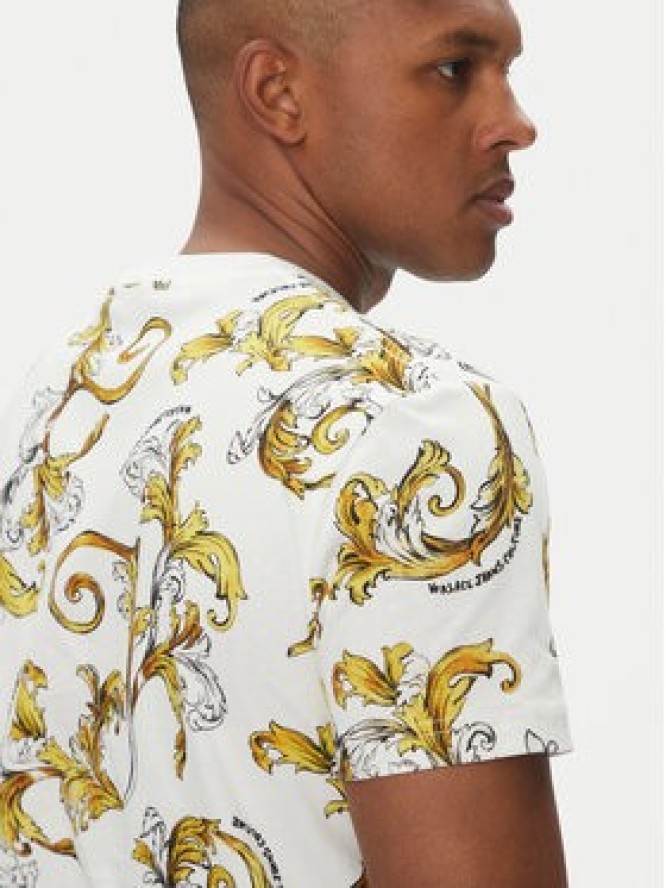 Versace Jeans Couture T-Shirt 78GAH6S0 Biały Regular Fit