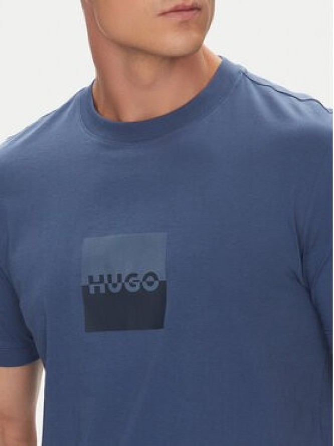 HUGO T-Shirt Dusplit 50542784 Granatowy Regular Fit