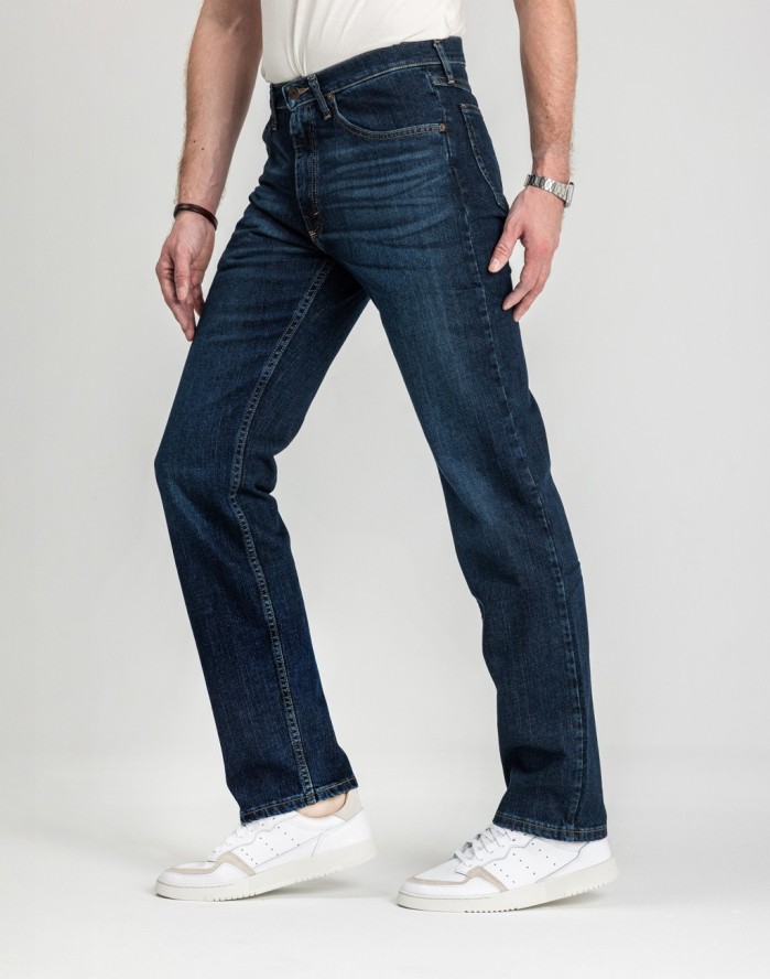 Męskie Spodnie Jeansowe Wrangler Regular Fit Blackened Indigo 112352956
