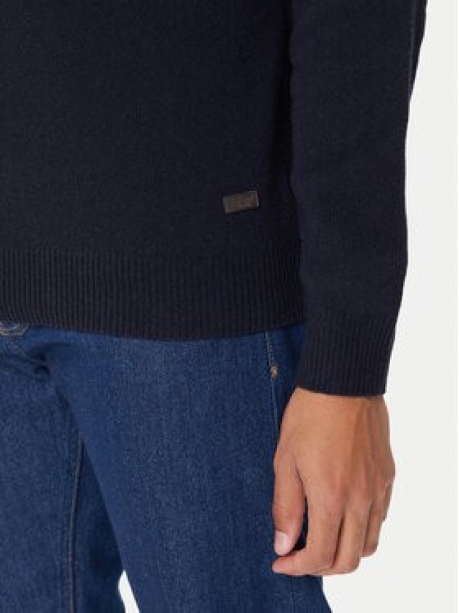 Barbour Sweter Patch Half Zip MKN0585NY91 Granatowy Regular Fit