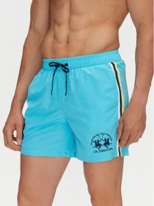 La Martina Szorty kąpielowe Yarran MAM301 PL115 Błękitny Regular Fit