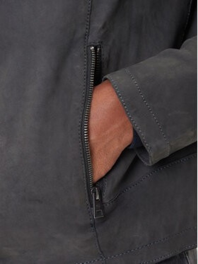 Milestone Kurtka skórzana MSRenaldo 531006 60725 Szary Regular Fit