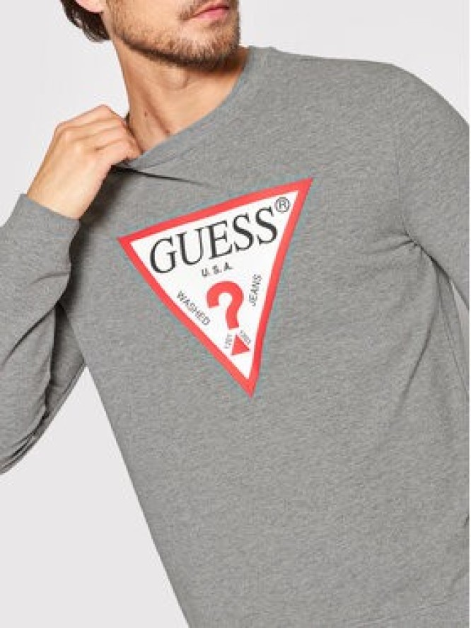 Guess Bluza Audley M2YQ37 K6ZS1 Szary Slim Fit