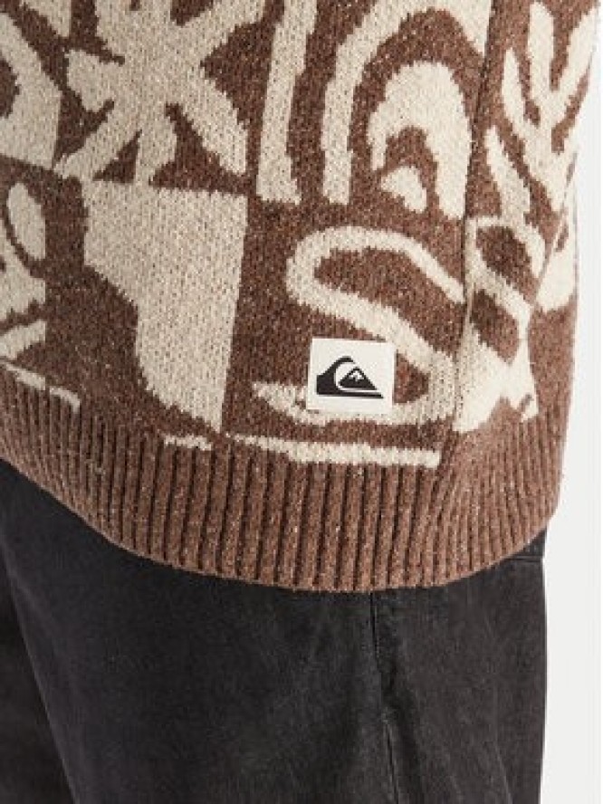Quiksilver Sweter Hall City EQYSW03329 Brązowy Regular Fit