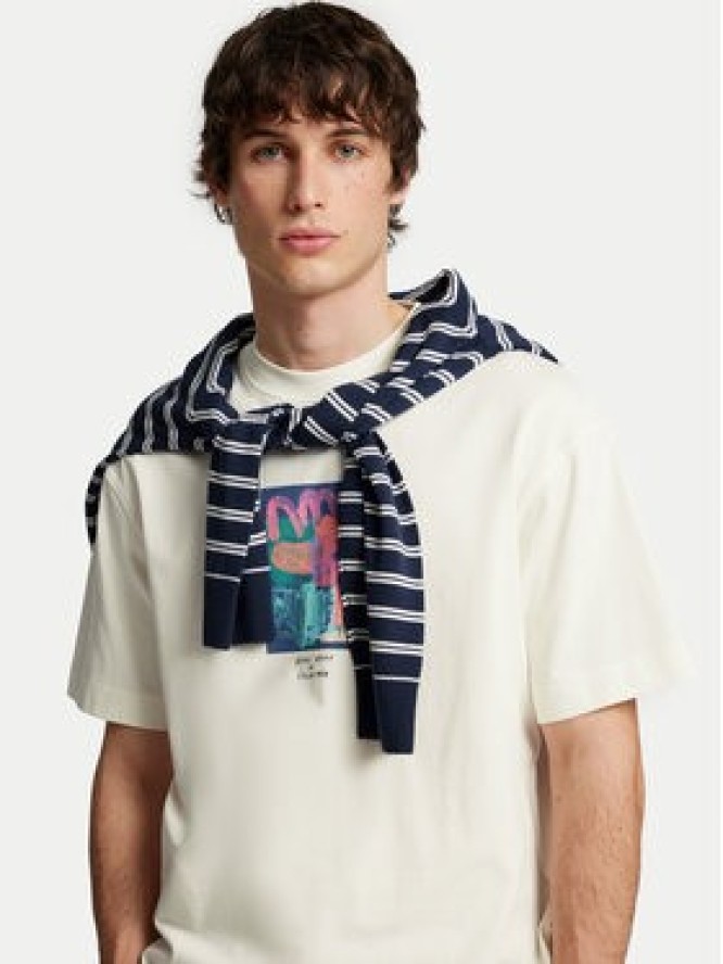 Selected Homme T-Shirt Will 16097225 Écru Relaxed Fit