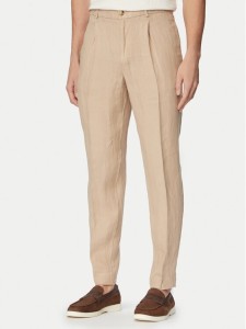Tommy Hilfiger Spodnie materiałowe Smart Casual MW0MW42708 Beżowy ciemny Regular Fit