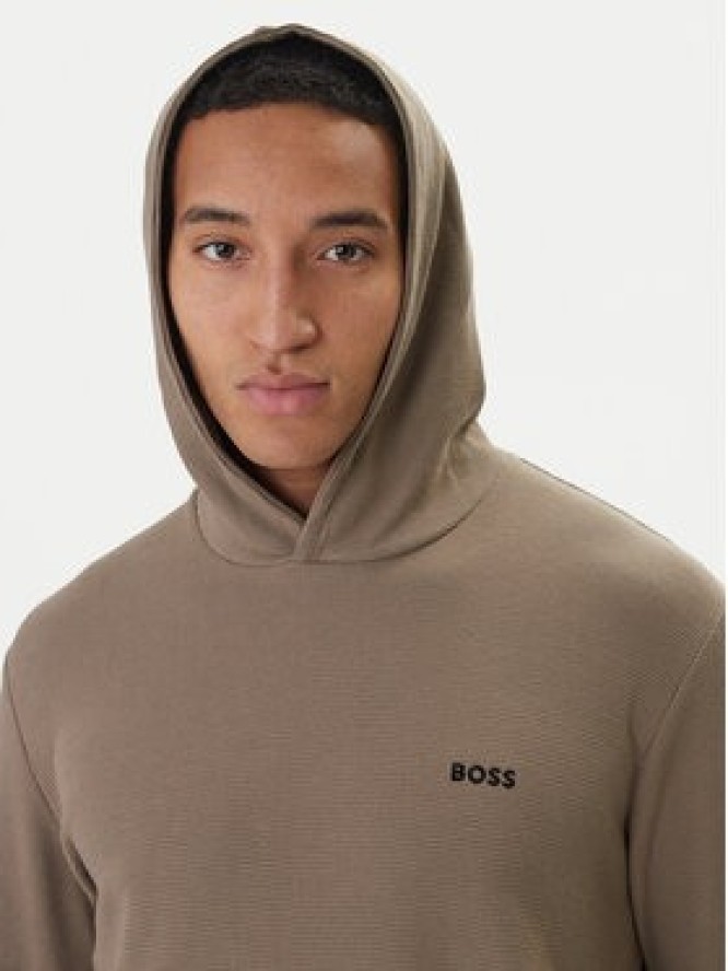 BOSS Bluza Waffle 50535885 Brązowy Regular Fit