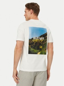 Tommy Hilfiger T-Shirt Logo Graphic MW0MW42389 Biały Regular Fit
