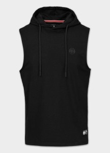 Męski Tank top z kapturem PITBULL Bawełniany bez rękawów Spandex Hilltop
