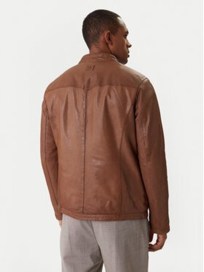 Milestone Kurtka skórzana Oliverio 611099 60770 Brązowy Regular Fit