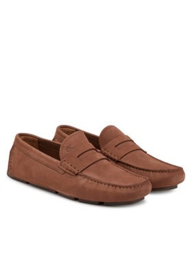 Calvin Klein Mokasyny Driver Penny Nu HM0HM01866 Brązowy