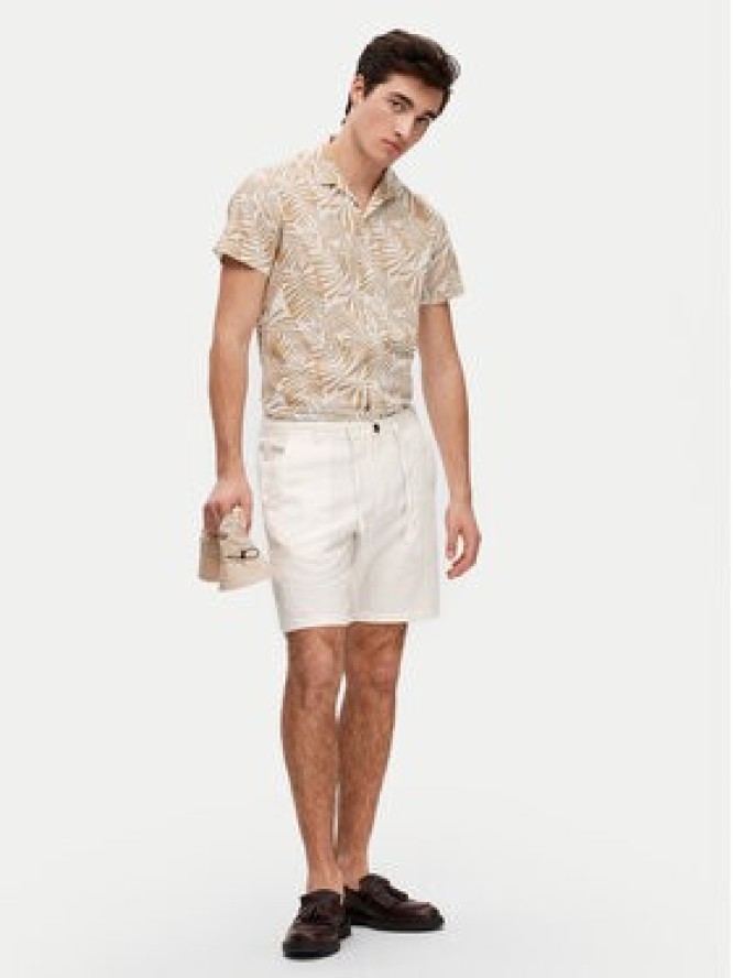 Selected Homme Szorty materiałowe Brody 16087638 Écru Regular Fit