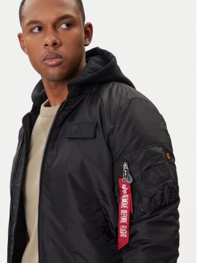 Alpha Industries Kurtka bomber MA-1 TT Hood Two Tone 258100 Czarny Regular Fit