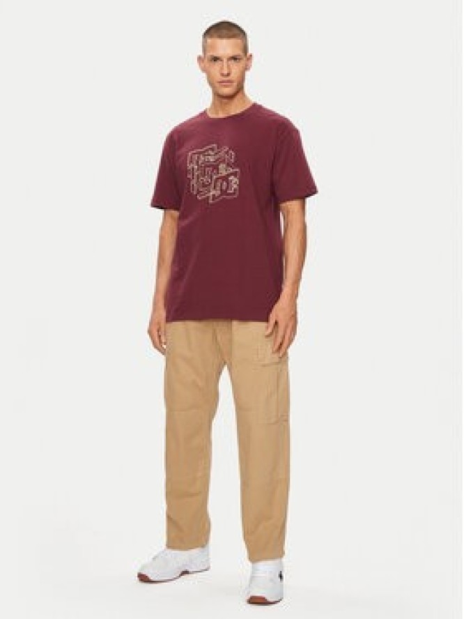 DC Shoes T-Shirt Rebuild Hss ADYZT05337 Bordowy Regular Fit