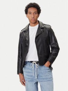 HUGO Kurtka skórzana Lowis-6 50542108 Czarny Regular Fit