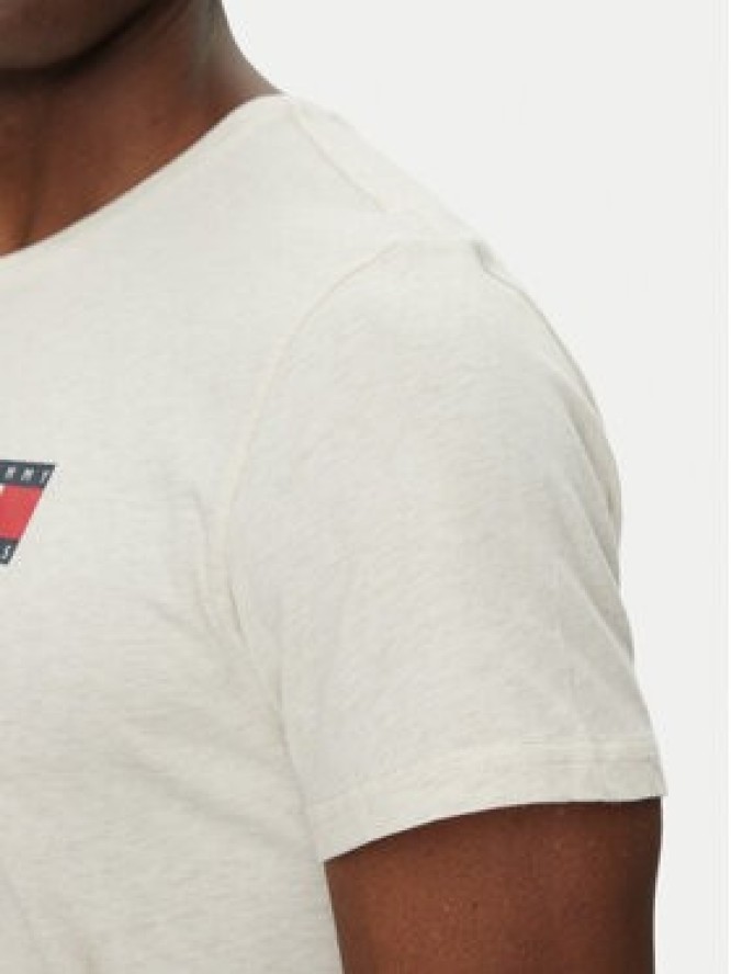 Tommy Jeans T-Shirt Essential DM0DM20740 Beżowy Slim Fit