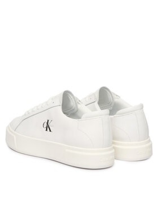 Calvin Klein Sneakersy Basket Cupsole Laceup Lth Ml YM0YM01460 Biały