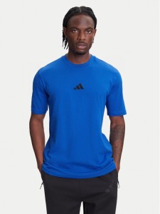 adidas T-Shirt Essentials Small Logo JF1094 Niebieski Regular Fit
