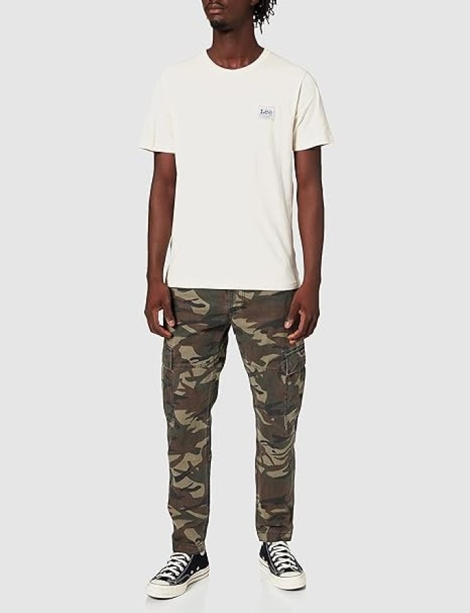 LEE SS TIE DYE TEE MĘSKI T-SHIRT KOSZULKA LOGO NAVY L62TND35 112144193