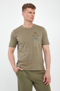 T-shirt męski z logo AERONAUTICA MILITARE