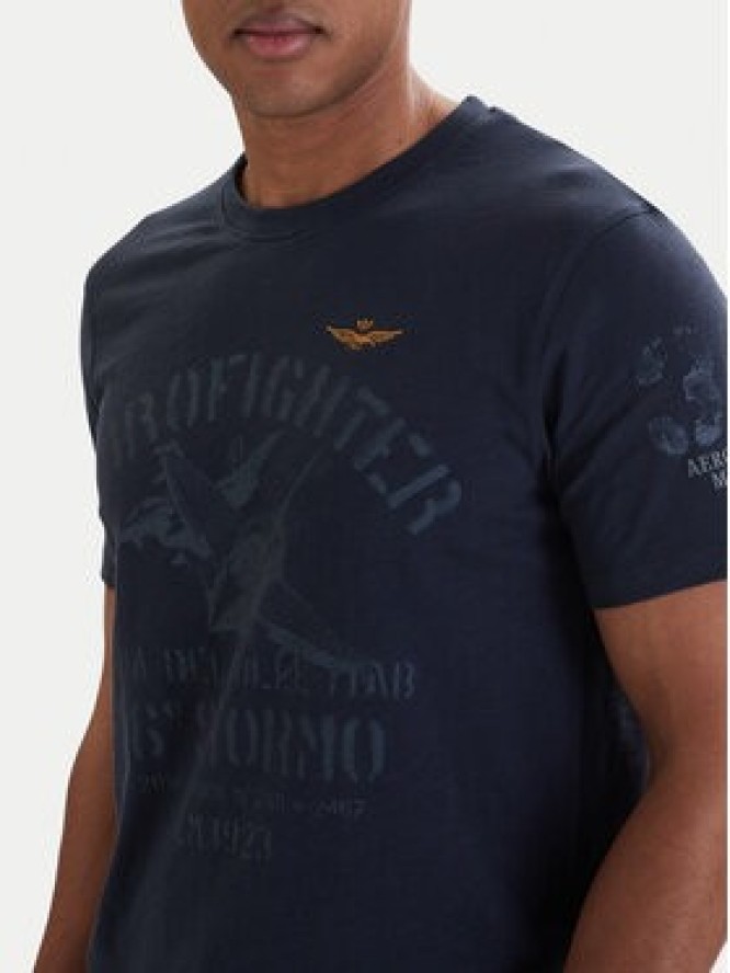 Aeronautica Militare T-Shirt 261TS2525UJ00686 Granatowy Regular Fit