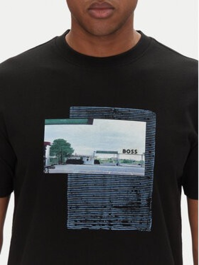 BOSS T-Shirt Te_Ontheway 50539180 Czarny Regular Fit