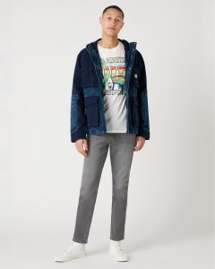 MĘSKI T-SHIRT WRANGLER SS 1947 TEE VINTAGE WHITE W7AUD3X1Y 112131364