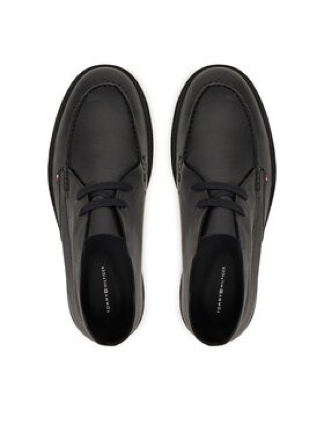 Tommy Hilfiger Półbuty Hilfiger Stitchdown Tbl Lth Chuk FM0FM05743 Czarny