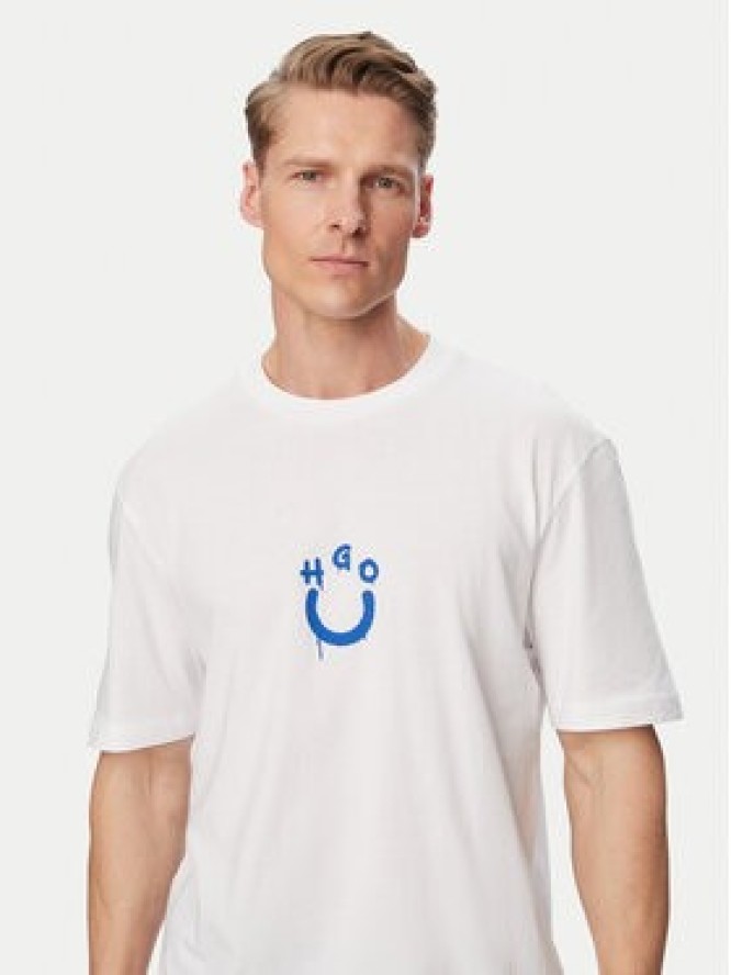 HUGO T-Shirt Norizom 50560112 Biały Regular Fit